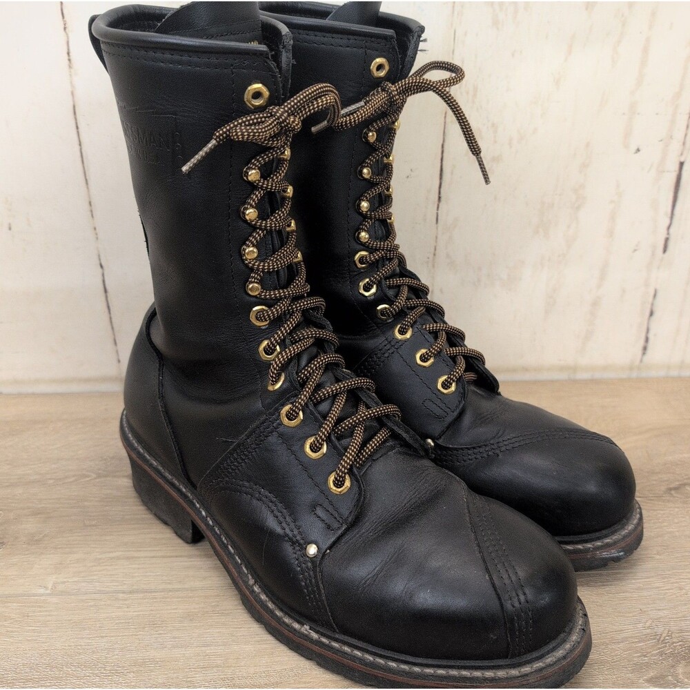Carolina 1905 Linesman Boot Safety Toe Vibram Union Made USA Black Mens 10.5D
